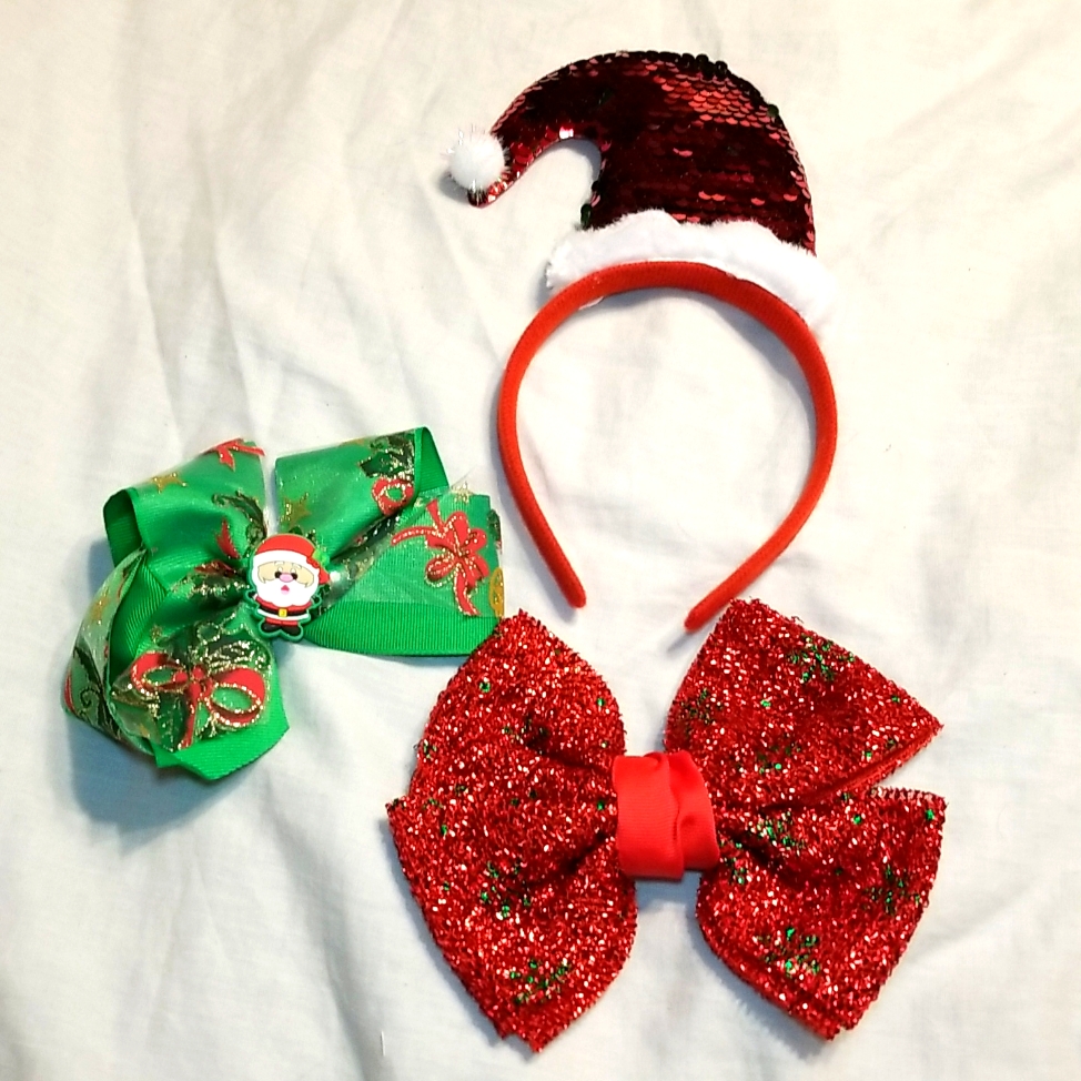 Lot Of 3 High Quality Holiday Bling Set Sequins Glitter Fabric